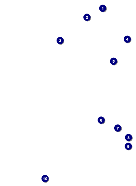 Football Ribbon Invitation Front Field Markers
