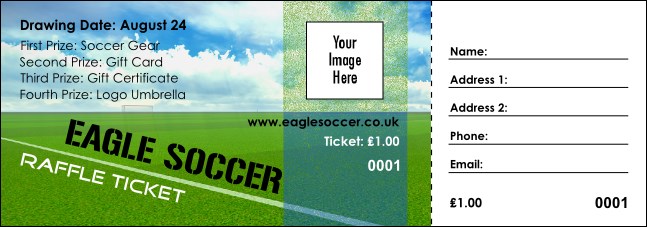 Football Schedule Raffle Ticket Product Front