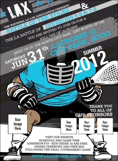 Lacrosse LAX Stick Invitation Product Front