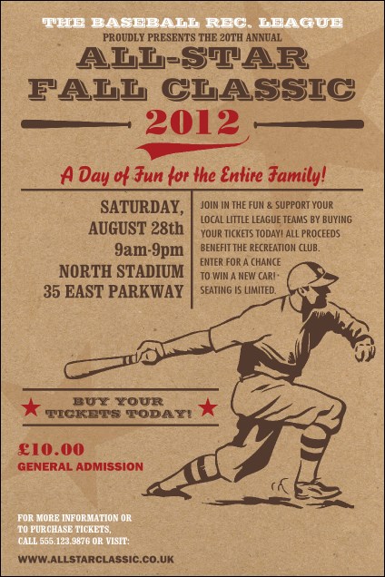 All-Star Retro Baseball Poster Product Front