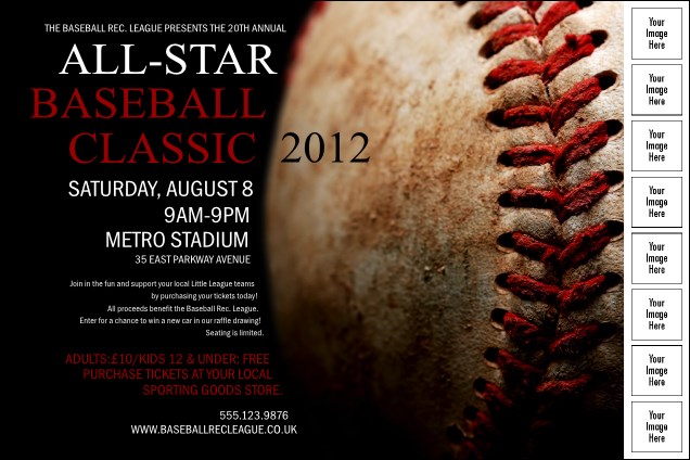 Baseball Stitches Image Poster Product Front