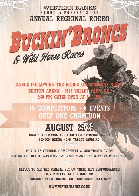 Bucking Bronco Postcard Product Front