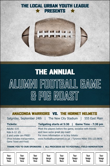 Football Blue Poster Product Front