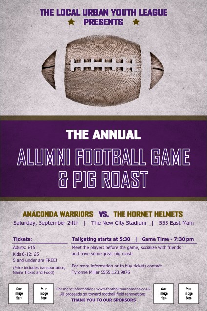 Football Purple Poster Product Front