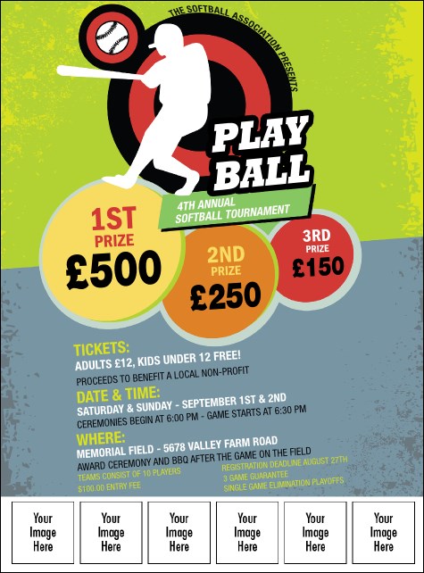 Softball Image Flyer Product Front