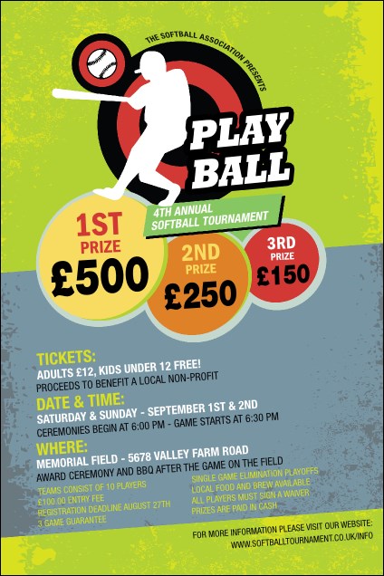 Softball Poster Product Front