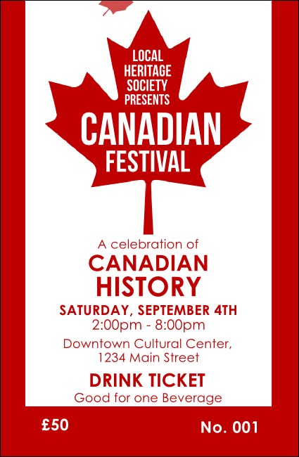 Toronto Drink Ticket Product Front