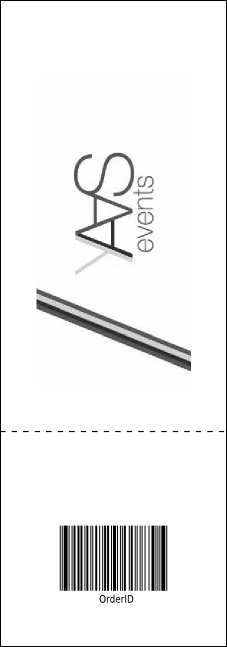 All Purpose Building and Streetlights Black and White  Raffle Ticket Product Back