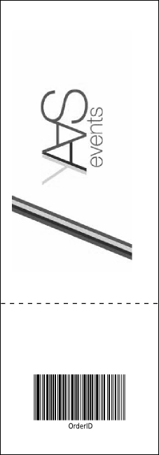 All Purpose Building and Streetlights Black and White  Event Ticket Product Back