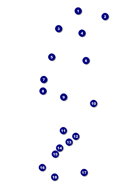 All Purpose Circles Black and White Postcard Front Field Markers