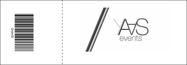 All Purpose  Corners Black and White Event Ticket Product Back