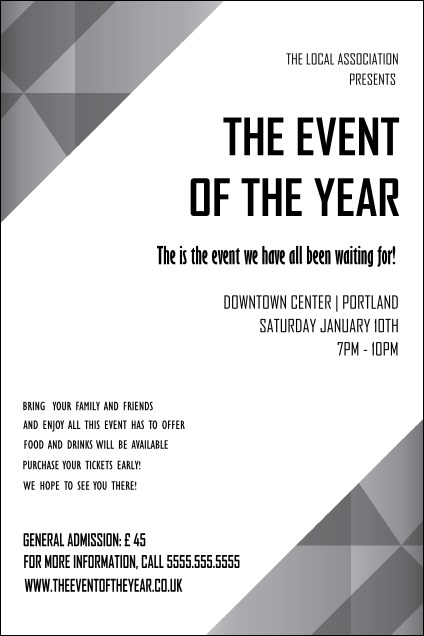 All Purpose  Corners Black and White Poster Product Front