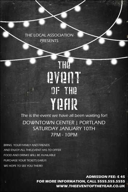 All Purpose Chalkboard Black and White Poster Product Front