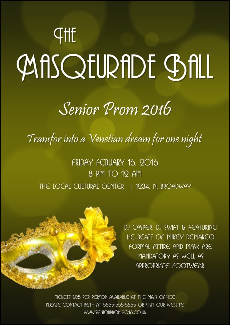 Masquerade Ball 2 Postcard Product Front