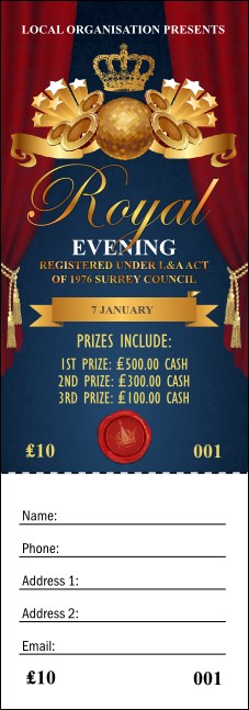 Royal Raffle Ticket Product Front