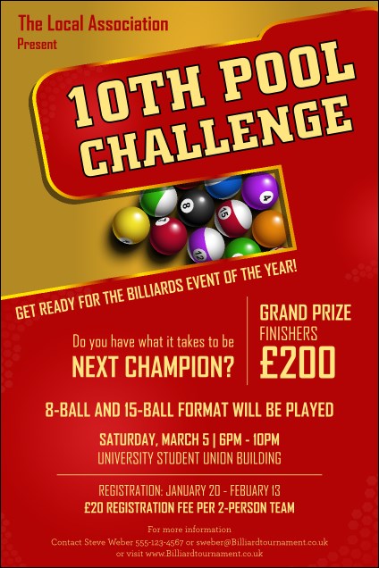 Pool Challenge Poster