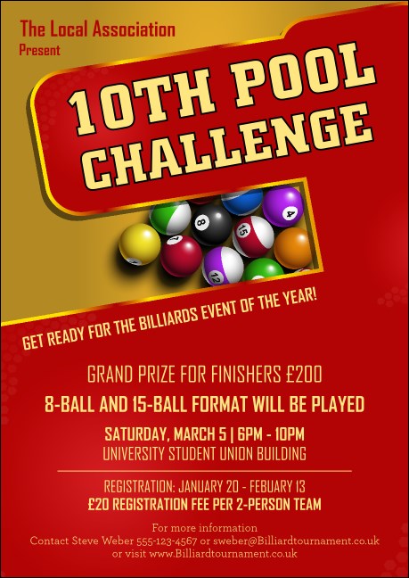 Pool Challenge Postcard Product Front