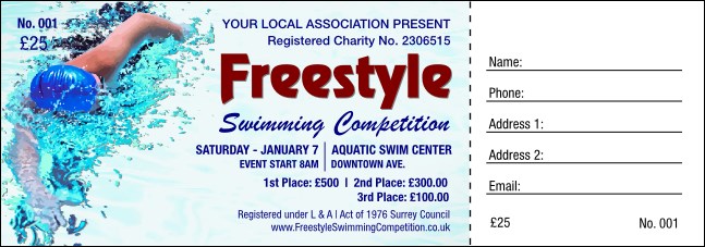 Freestyle Raffle Ticket Product Front