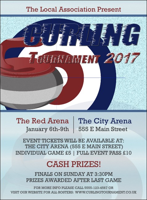 Curling Tournament 2017 Invitation Product Front