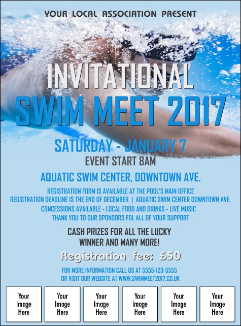 Swim Meet Image Flyer Product Front