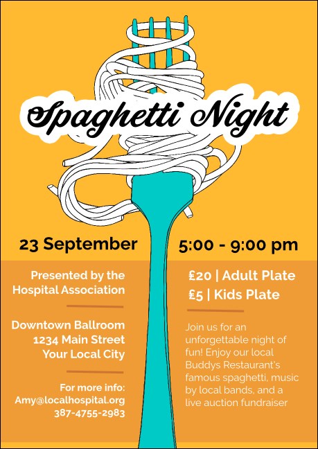 Retro Spaghetti Postcard Product Front