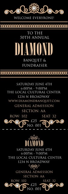 Diamonds Black Reserved Event Ticket Product Front