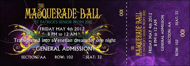 Masquerade Reserved Event Ticket