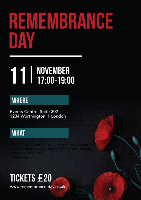 Remembrance Day Postcard Product Front