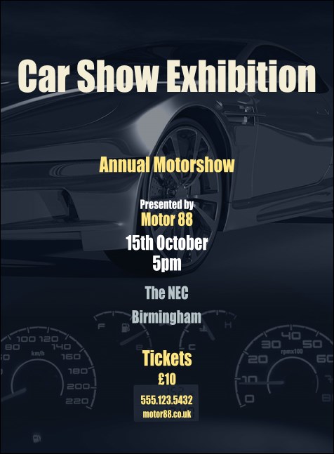Car Show Speed Dial Invitation Product Front