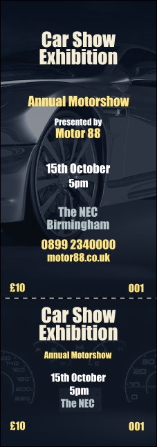 Car Show Speed Dial Event Ticket Product Front