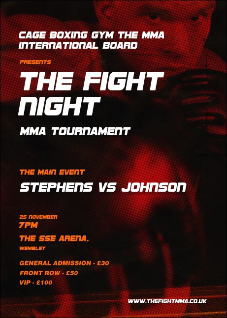 MMA The Fight Night Flyer Product Front