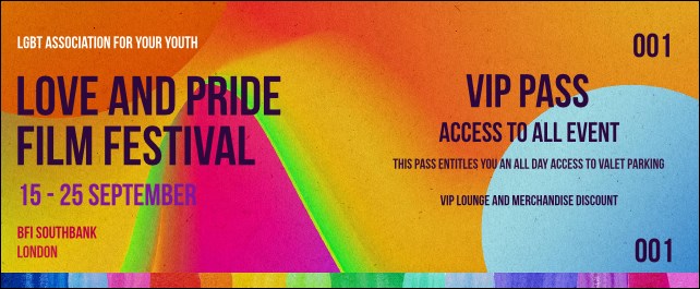 LGBT Film Festival VIP Pass Product Front