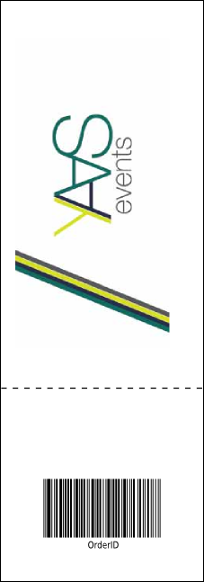 Graduation - Blue and Yellow Reserved Event Ticket Product Back