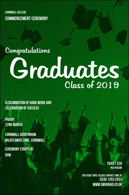 Graduation - Green Poster Product Front