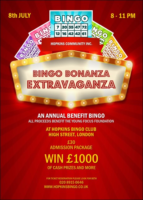Bingo Bonanza Extravaganza Postcard Product Front