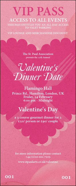 Valentine's Dinner Date  VIP Pass