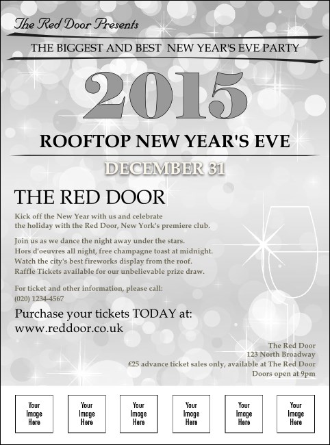 Silver Glitter Image Flyer Product Front