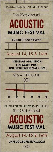 Acoustic Strings Event Ticket Product Front