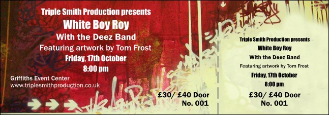 Red Hip Hop General Admission Ticket Product Front