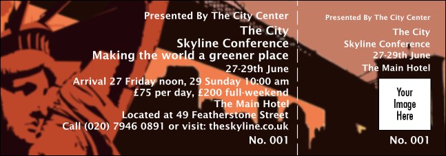 New York General Admission Ticket Product Front