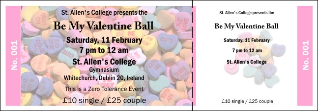 Valentine's Day General Admission Ticket 001 Product Front