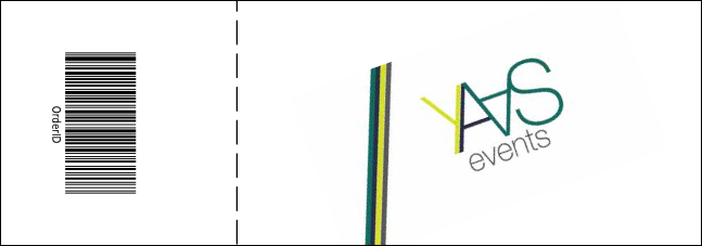 Christmas Poinsettia General Admission Ticket with full bleed Product Back