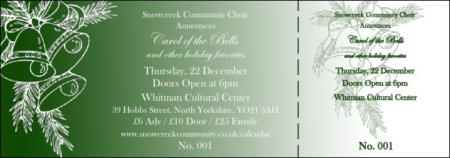 Christmas Bells General Admission Ticket 003 Product Front