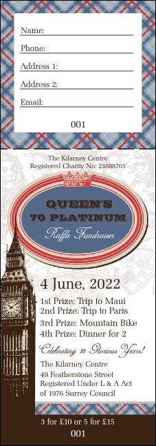 Queen's Platinum Jubilee Raffle Ticket 01