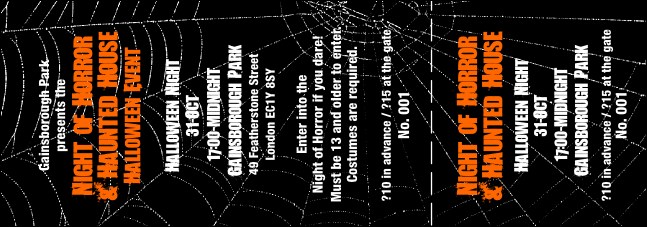 Spider Web General Admission Ticket 001 Product Front