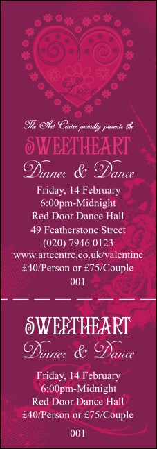 Valentines Heart Event Ticket