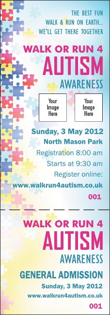 Autism Awareness Event Ticket Product Front