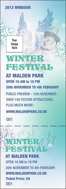 Winter Festival Event Ticket Product Front