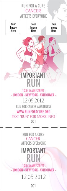 Run for a Cure Pink Event Ticket Product Front