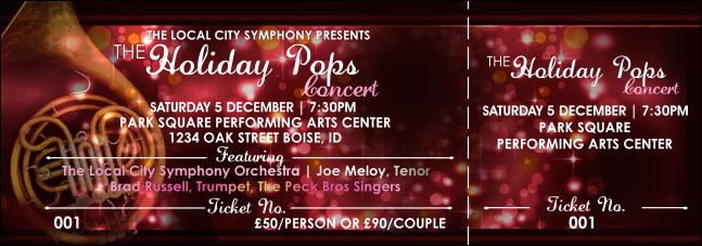 Symphony Holiday Pops Event Ticket Product Front